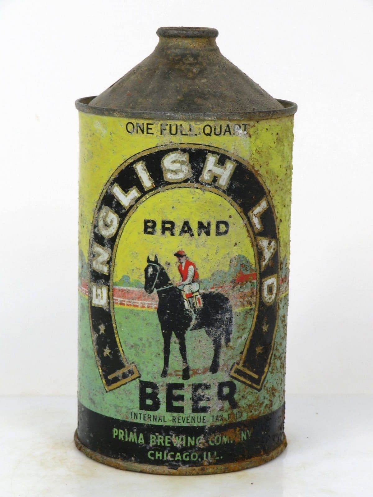 Original English Lad Ale can, one of the rarest beer cans in the world