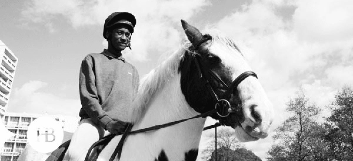 English Lad - a young rider on horseback in Brixton, London
