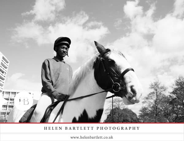 English Lad - a young rider on horseback in Brixton, London